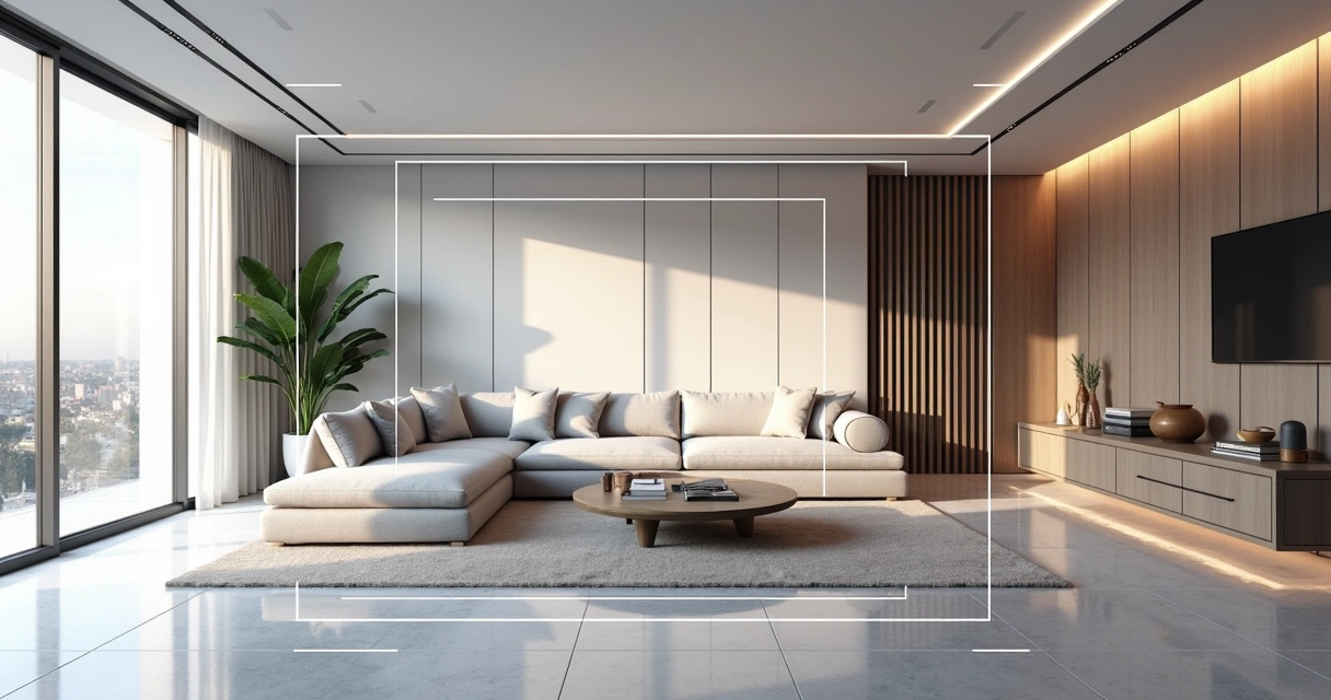 Configuração de câmera em interior de projeto Revit 