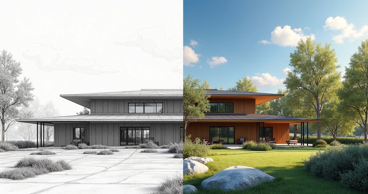 Comparação de renderização rápida com tradicional 