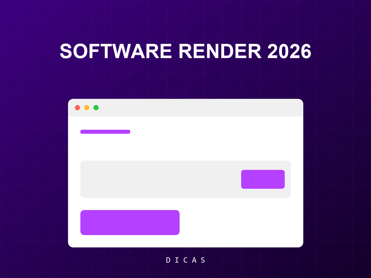 Como Escolher Software de Render para Arquitetura em 2026