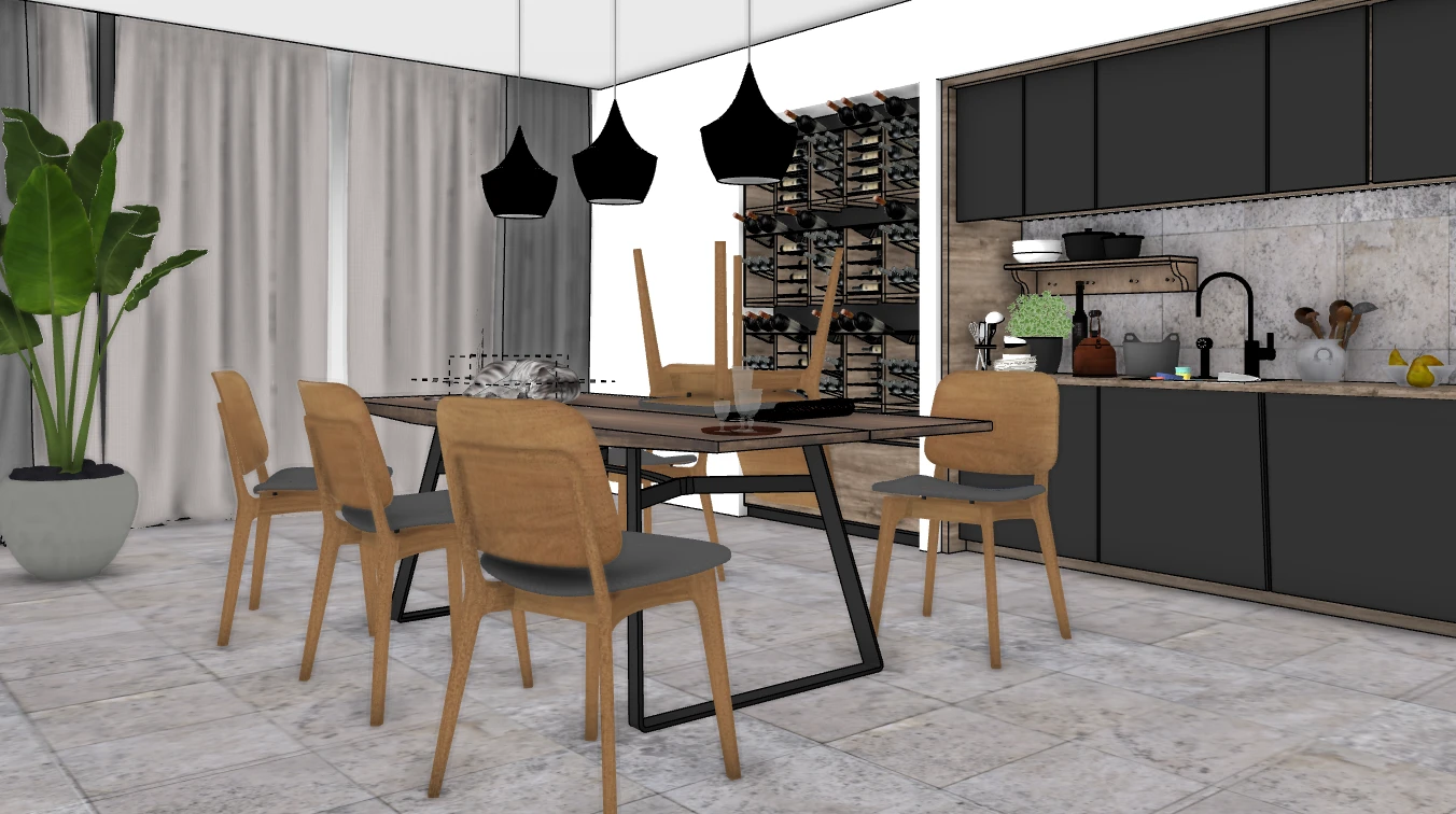 3D model before AI rendering