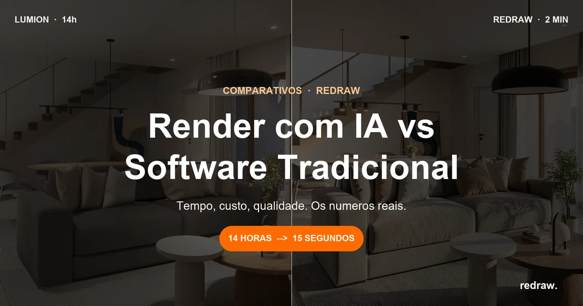 Render com IA vs Software Tradicional: Comparativo Completo 2026